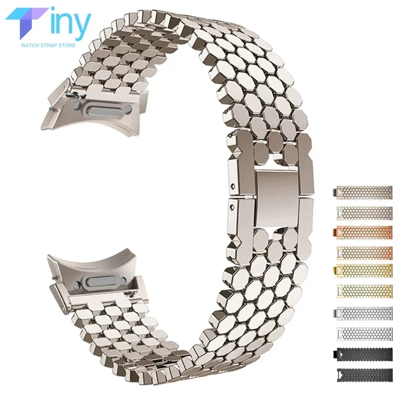 Top Trends: 22mm Stainless Steel Strap For Samsung Galaxy 6 5 4 44mm 40mm Classic 43mm 47mm 42 46mm Band Reticulate 5Pro 45mm Flake Bracelet Shoppable Styles