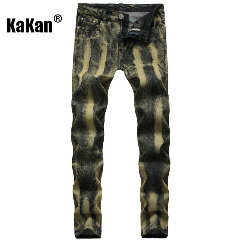 Top Trends: Kakan - European And American New Slim Fit Micro Elastic Jeans For Men, Painted Zipper Open Front Long Jeans K21-0755 Shoppable Styles