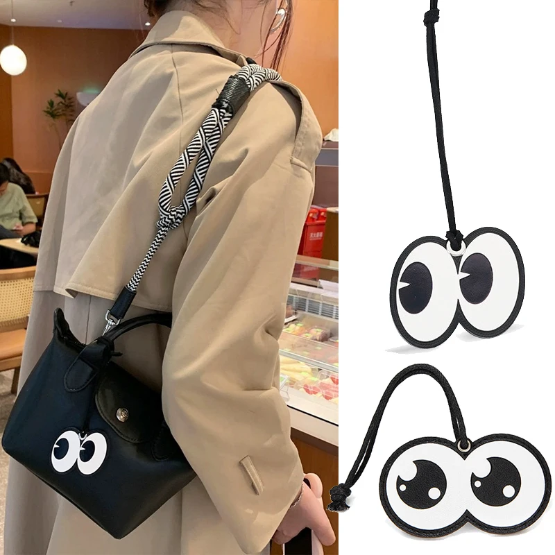 Top Trends: Cute Big Eye Small Bag Hangings Microfiber Leather Pendant Cute Mini Pendant For Longchamp Mini Bag Accessories Shoppable Styles