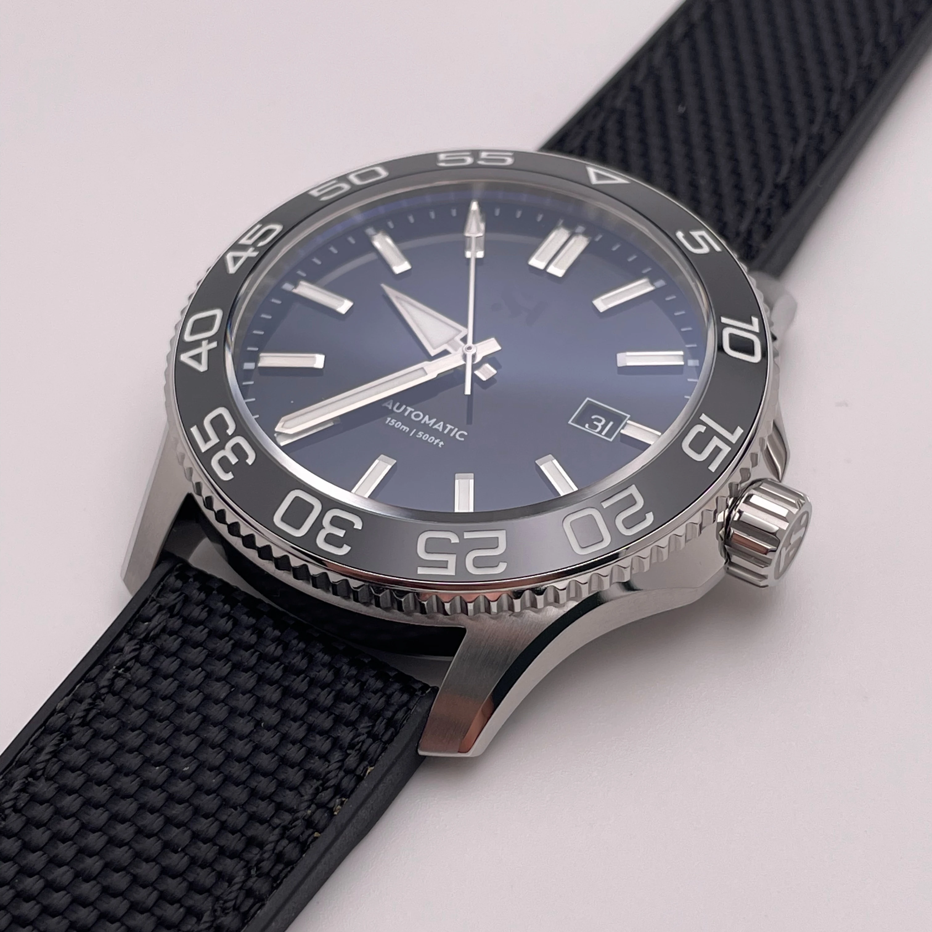 Top Trends: SH Enamel Automatic Diving Watch 150M Water Resistance Full Brushed Bracelet See-Through Back Watch For Men Free Shipping Gift Shoppable Styles - Image 3