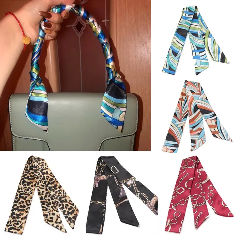 Top Trends: Small Silk Scarf For Women 2023 Print Handle Bag Ribbons Fashion Scarf 100cm*4cm Long Skinny Scarves Bag Accessories Wholesale Shoppable Styles