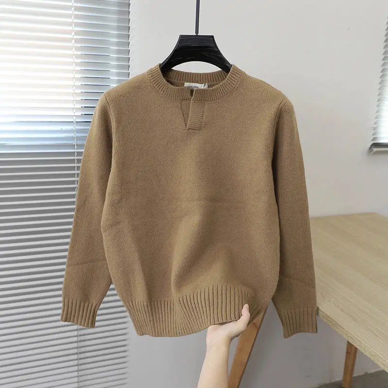 Top Trends: 2023 Autumn And Winter Korean Edition Simple Solid Color Pullover Round Neck Soft And Versatile Popular Underlay Knitted Sweater Shoppable Styles