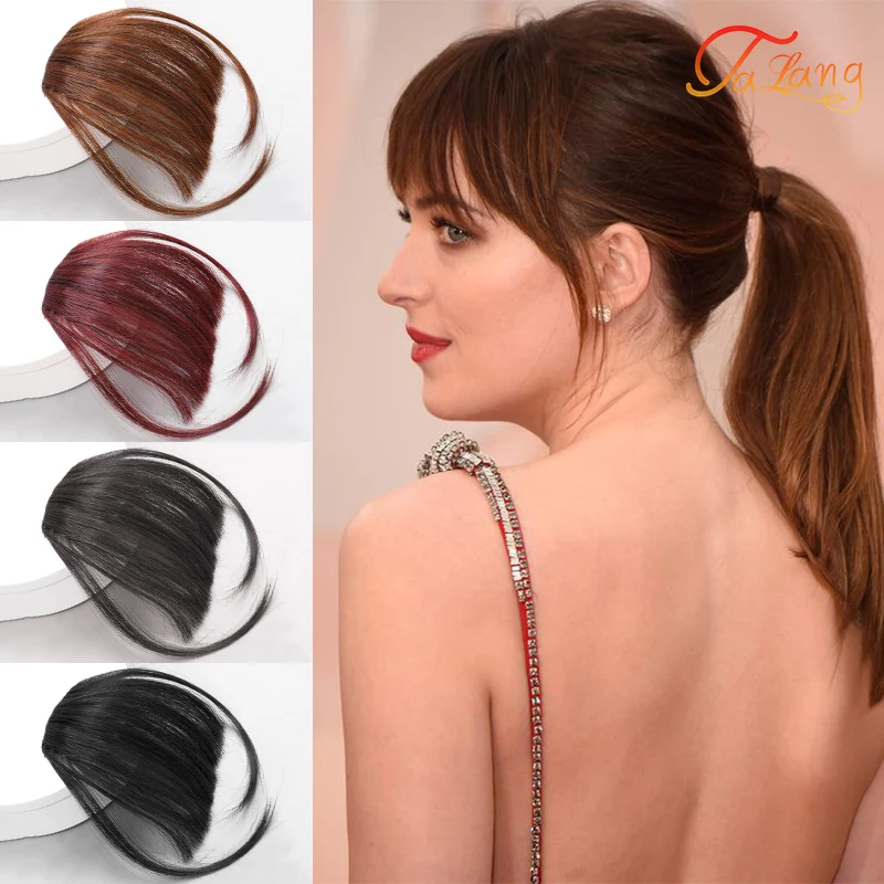 Top Trends: LATANG Synthetic Air Bangs, Girls Natural Bangs Hair Piece Black Brown Clip Hair Extension Wig Black Brown Blonde Jewelry Adult Shoppable Styles