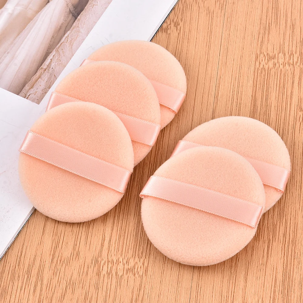 Top Trends: 5 / 10 Pcs Facial Powder Foundation Puff Professional Round Shape Portable Soft Cosmetic Puff Makeup Foundation Sponge Beauty Tool Shoppable Styles - Image 2