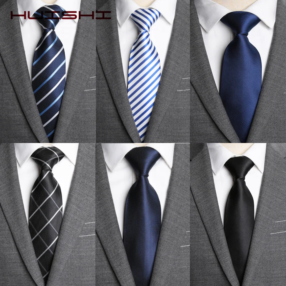 Top Trends: HUISHI 8CM 10 Style Men's Formal Waterproof Ties Business Vestidos Wedding Classic Men's Tie 6cm Jacquard Corbatas Dress Necktie Shoppable Styles - Image 5