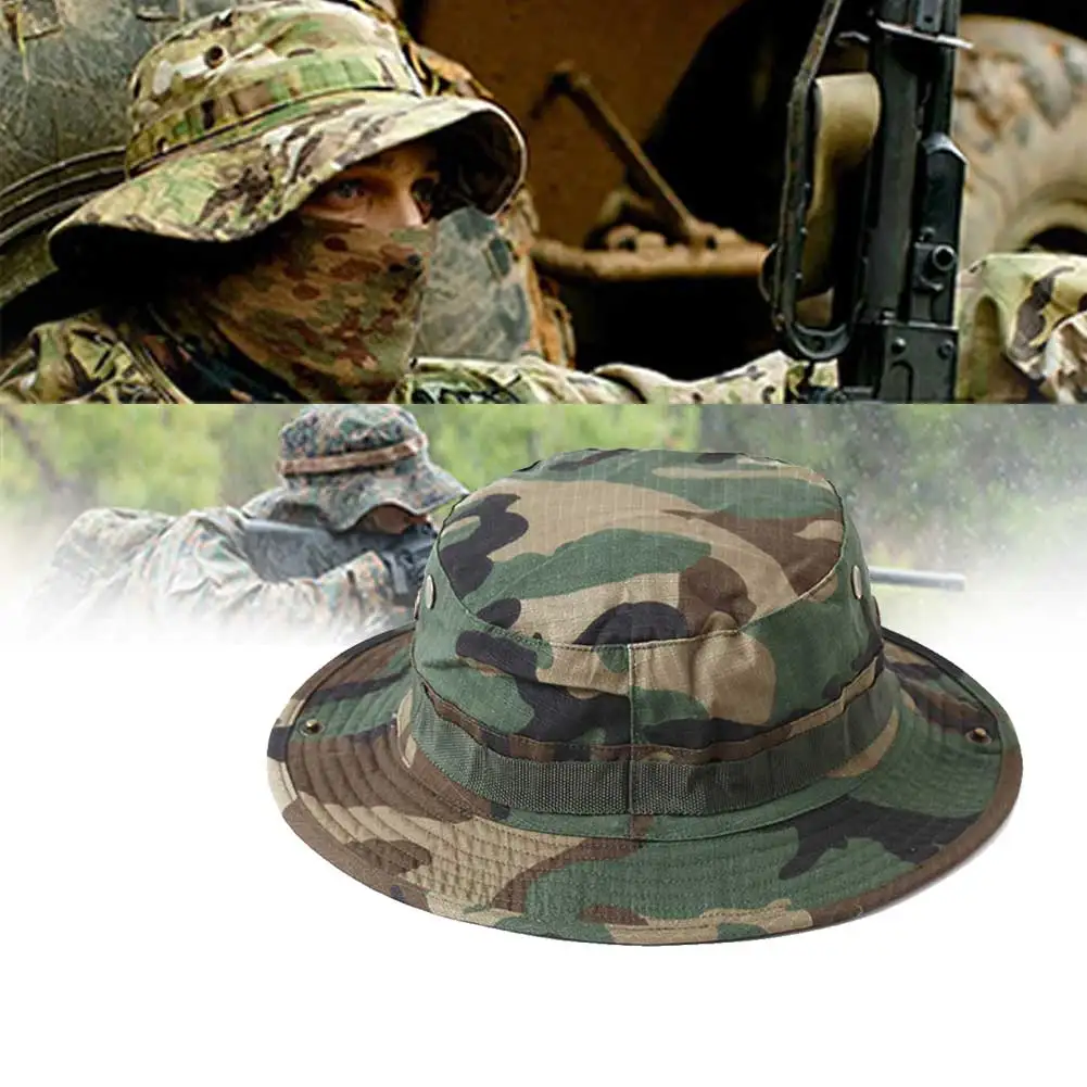 Top Trends: Boonie Hat Camouflage Tactical Cap Military US Army Camo Cap Outdoor Sports Sun Bucket Cap Summer Men For Hunting Hiking Fishing Shoppable Styles