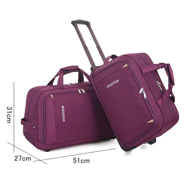 Top Trends: New Trolley Wheeled Carrying Bag Rolling Suitcase Bag Waterproof Travel Duffle Bag With Wheels Carry On Luggage Suitcase Shoppable Styles - Image 5