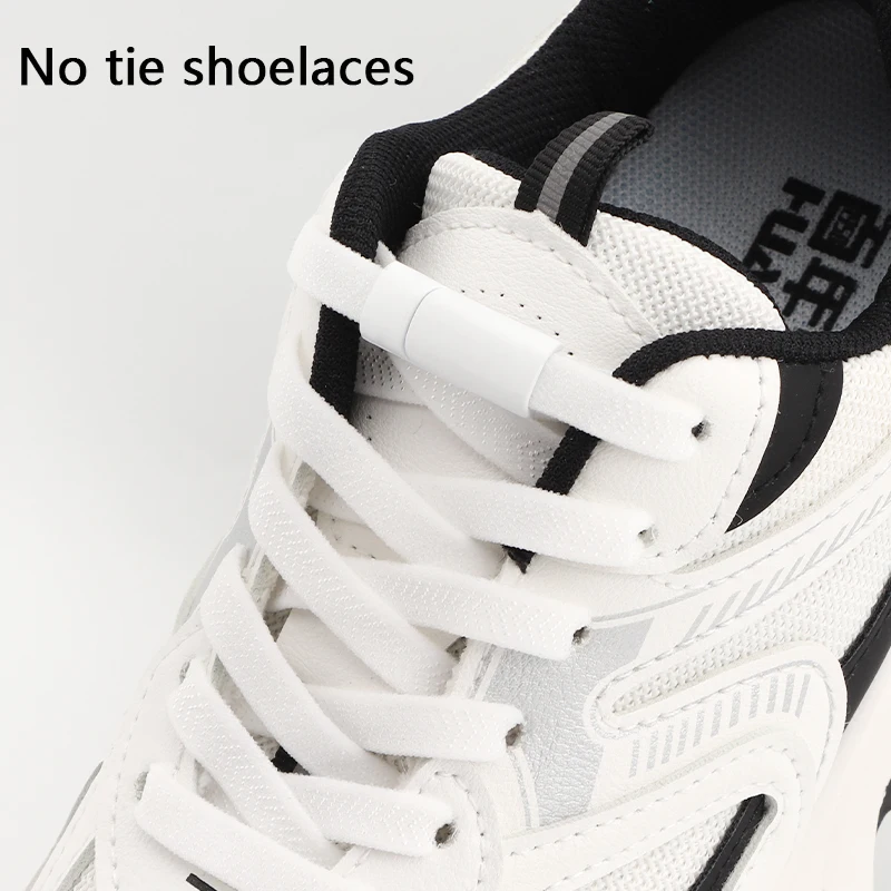 Top Trends: New No Tie Shoe Laces Kids Adult Elastic Laces Sneakers 8mm Thick Flats Magnetic Lock Shoelaces Without Ties Shoes Accessories Shoppable Styles - Image 6