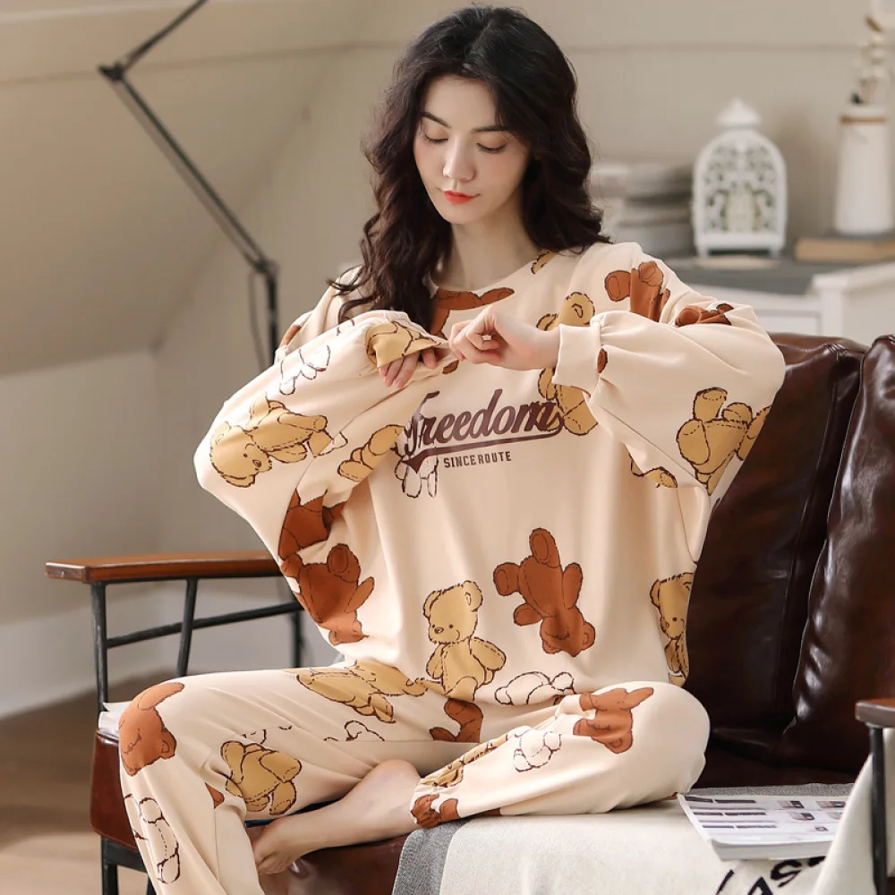 Top Trends: Women&#039;s Pajamas Sets Cartoon Pyjamas Plaid Loungewear Summer Autumn Cute Sleepwear Casual Pijamas Mujer 2 Piece Pjs Homewear Shoppable Styles