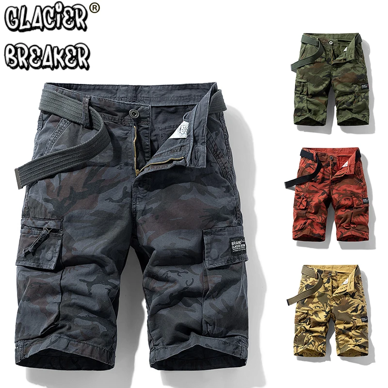 Top Trends: 2022 Summer New Camouflage Tactical Cargo Shorts Men Khaki Jogger Military Cargo Shorts Men Cotton Casual Loose Camo Men Shorts Shoppable Styles