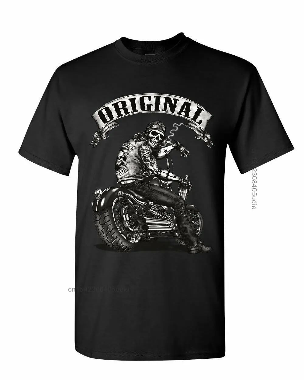 Top Trends: Biker T Shirt Original Skull Men's Tshirt Print Funny Ride Travel T Shirts For Men Large Size Loose Fashion Top Tee Man Camiseta Shoppable Styles