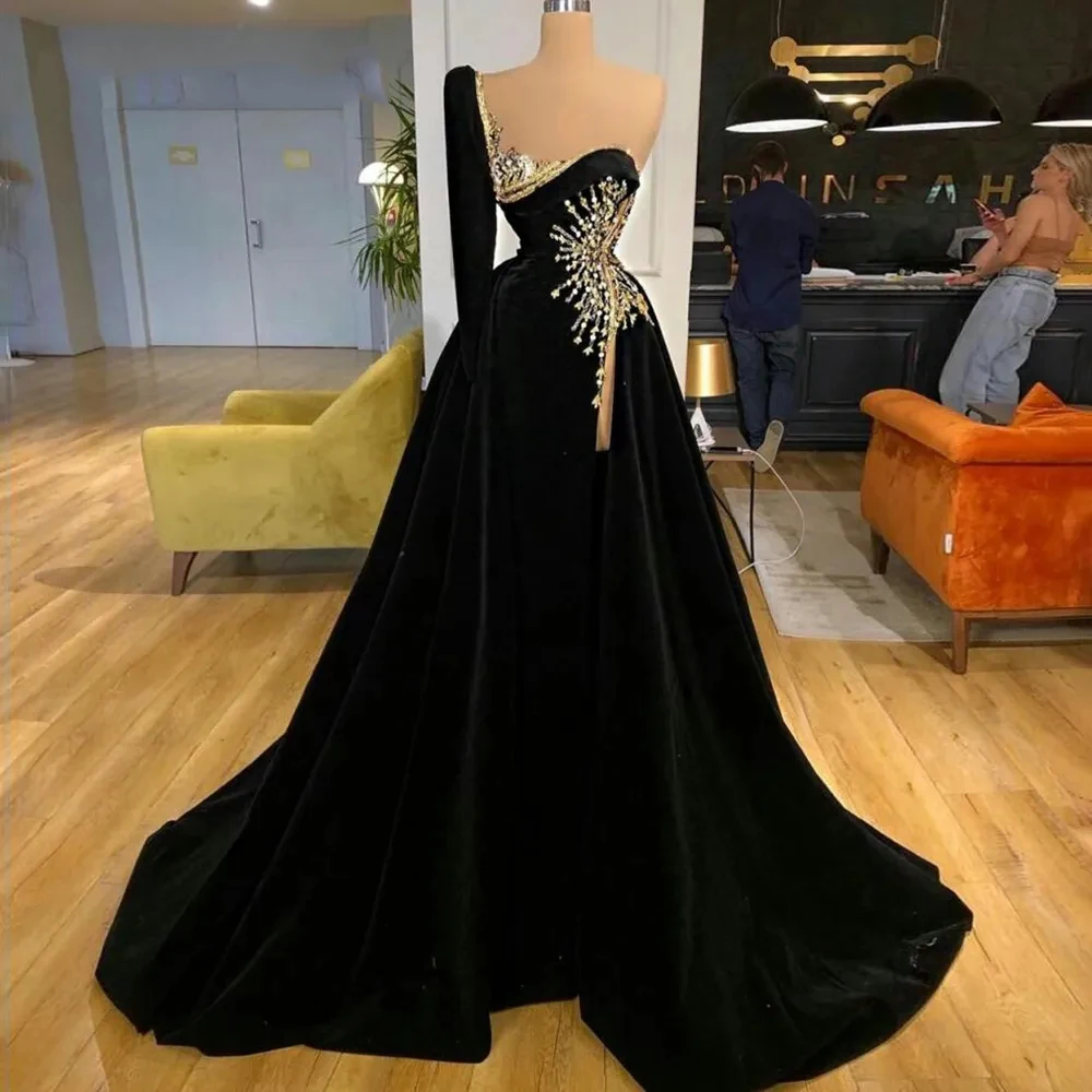 Top Trends: Fashion Dresses For Women Elegant Sexy One Shoulder Sleeve Mopping Evening Party Dresses Long Luxury Beaded Decal Summer 2023 Shoppable Styles