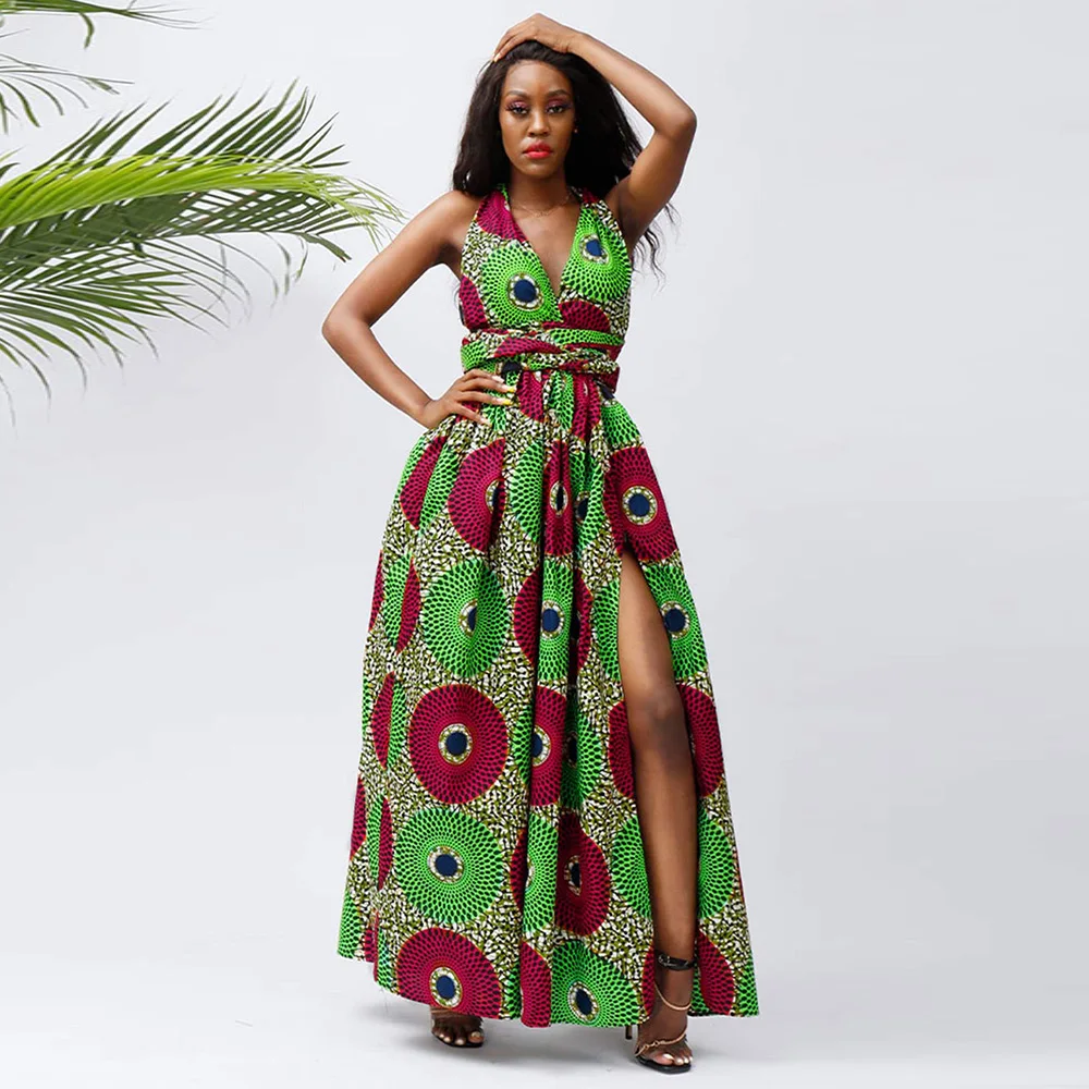 Top Trends: African Dresses For Women Elegant Maxi Dress DIY Sleeve Nigerian Traditional Clothing Ankara Print For Ladies Evening Party Shoppable Styles