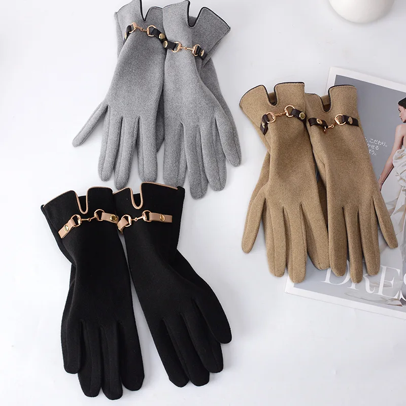 Top Trends: 2023 New German Velvet Gloves Female Winter Plus Velvet Korean Warm Gloves Touch Screen Gloves Ski Riding Shoppable Styles