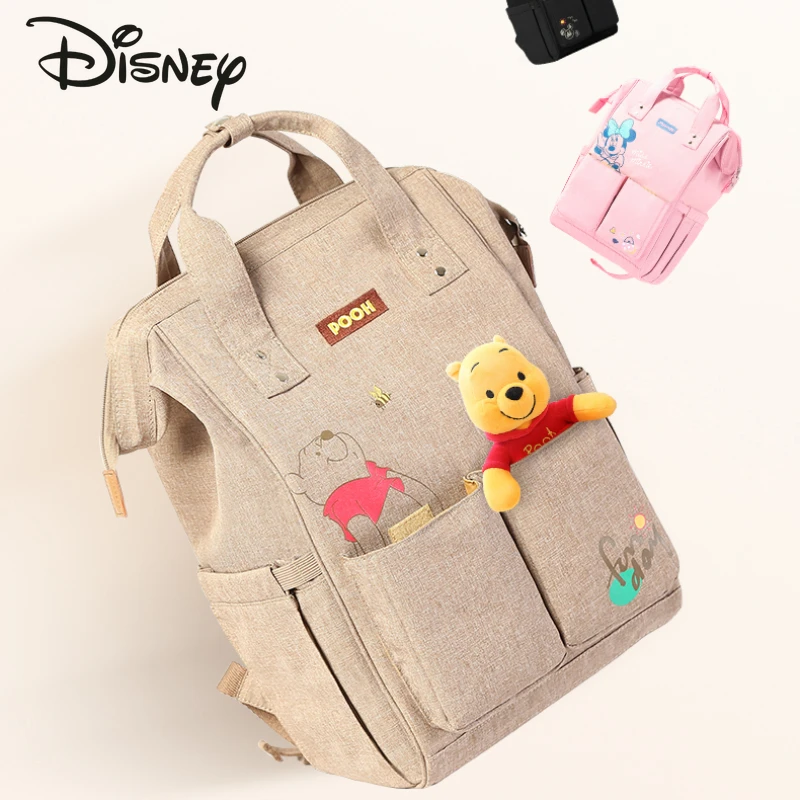 Top Trends: Disney Pooh Bear New Diaper Bag Backpack Luxury Brand Baby Diaper Bag Backpack Cartoon Cute Baby Bag Fashion Women&#039;s Backpack Shoppable Styles