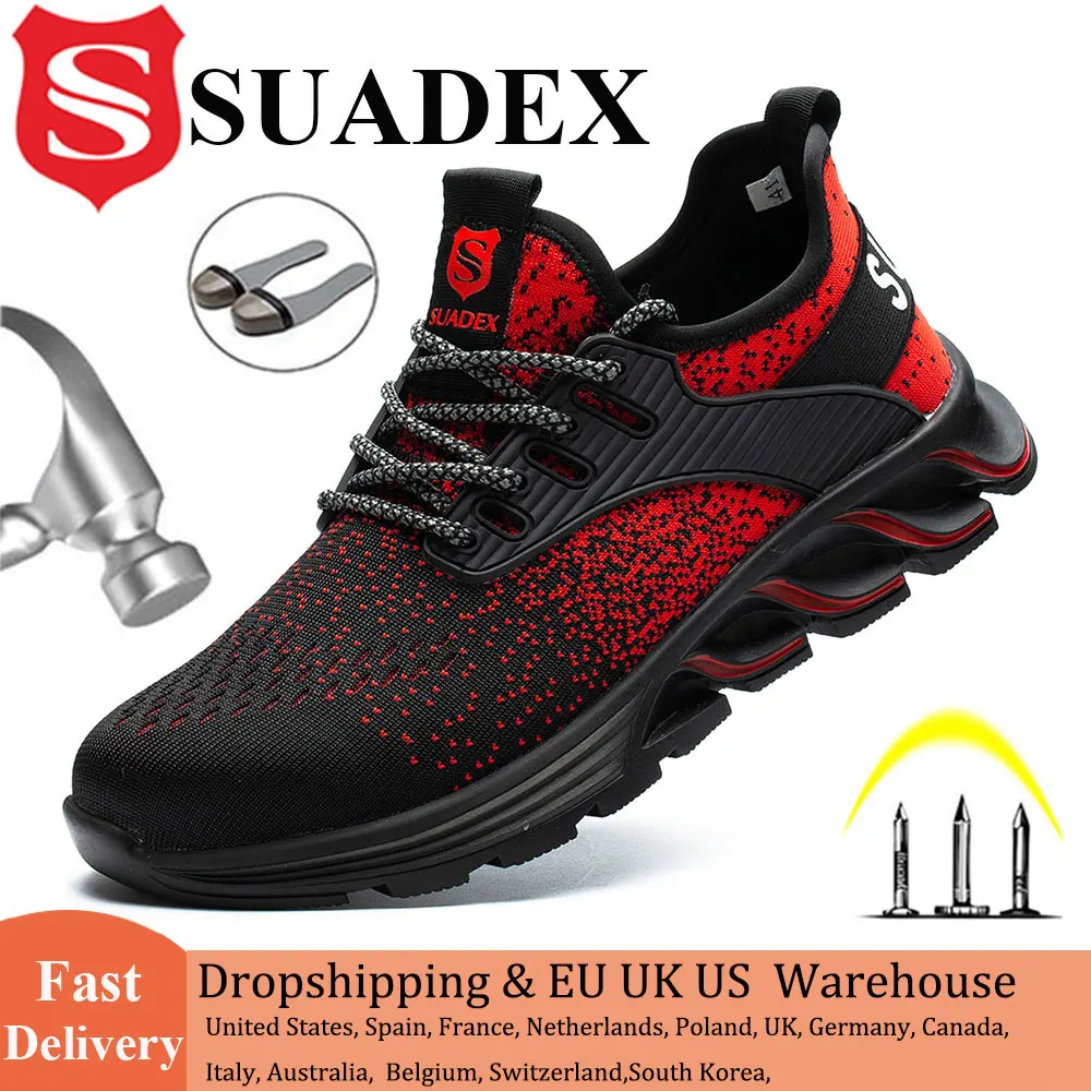 Top Trends: SUADEX Safety Shoes Men Women Steel Toe Boots Indestructible Work Shoes Lightweight Breathable Composite Toe Men EUR Size 37-48 Shoppable Styles