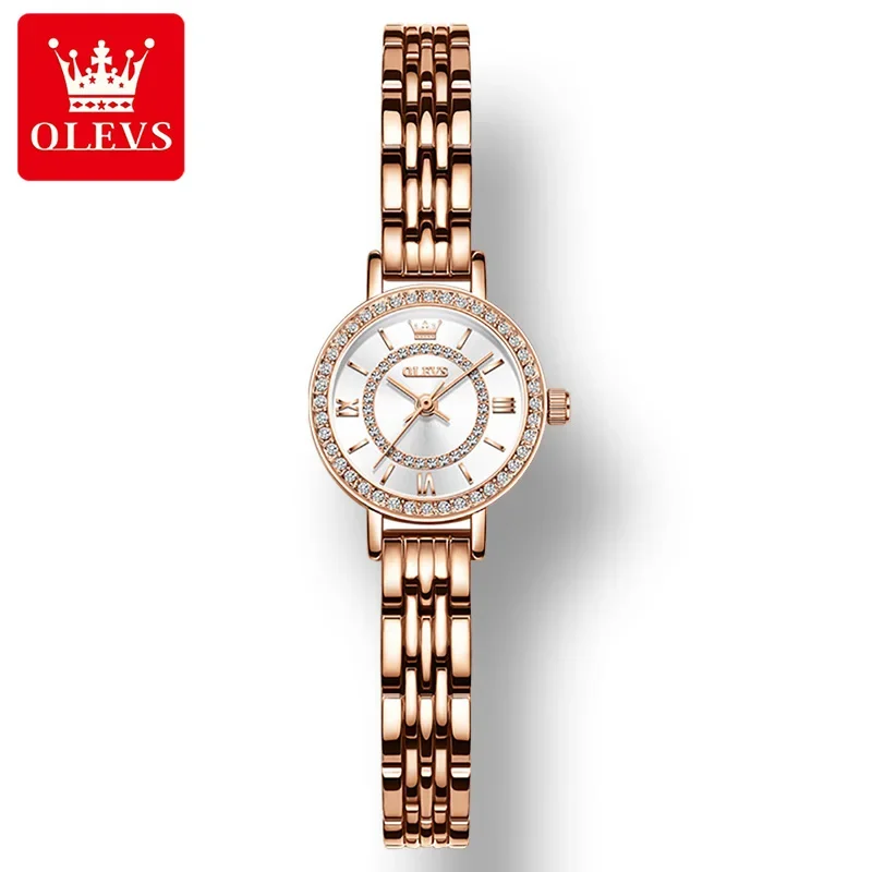 Top Trends: OLEVS 5508 Waterproof Fashion Women Wristwatch Quartz Super-thin High Quality Stainless Steel Strap Watches For Women Shoppable Styles