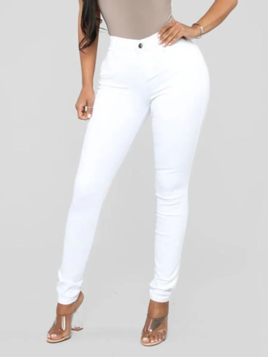 Top Trends: LW Skinny Jeans Mid Waist Skinny High Stretchy Jeans Women Pants Casual High Waist Jeans Soft Denim Plus Size Trouses Shoppable Styles - Image 2