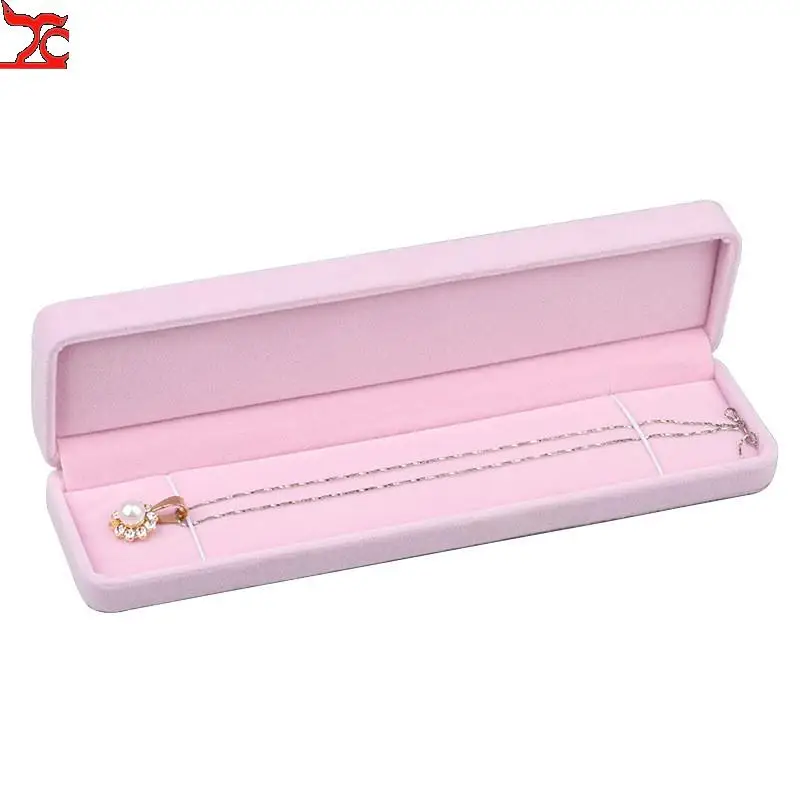 Top Trends: Pink Round Flannelette Jewelry Box Set Box Ring Box Pendant Bracelet Necklace Pearl Necklace Set Packing Box Shoppable Styles - Image 6