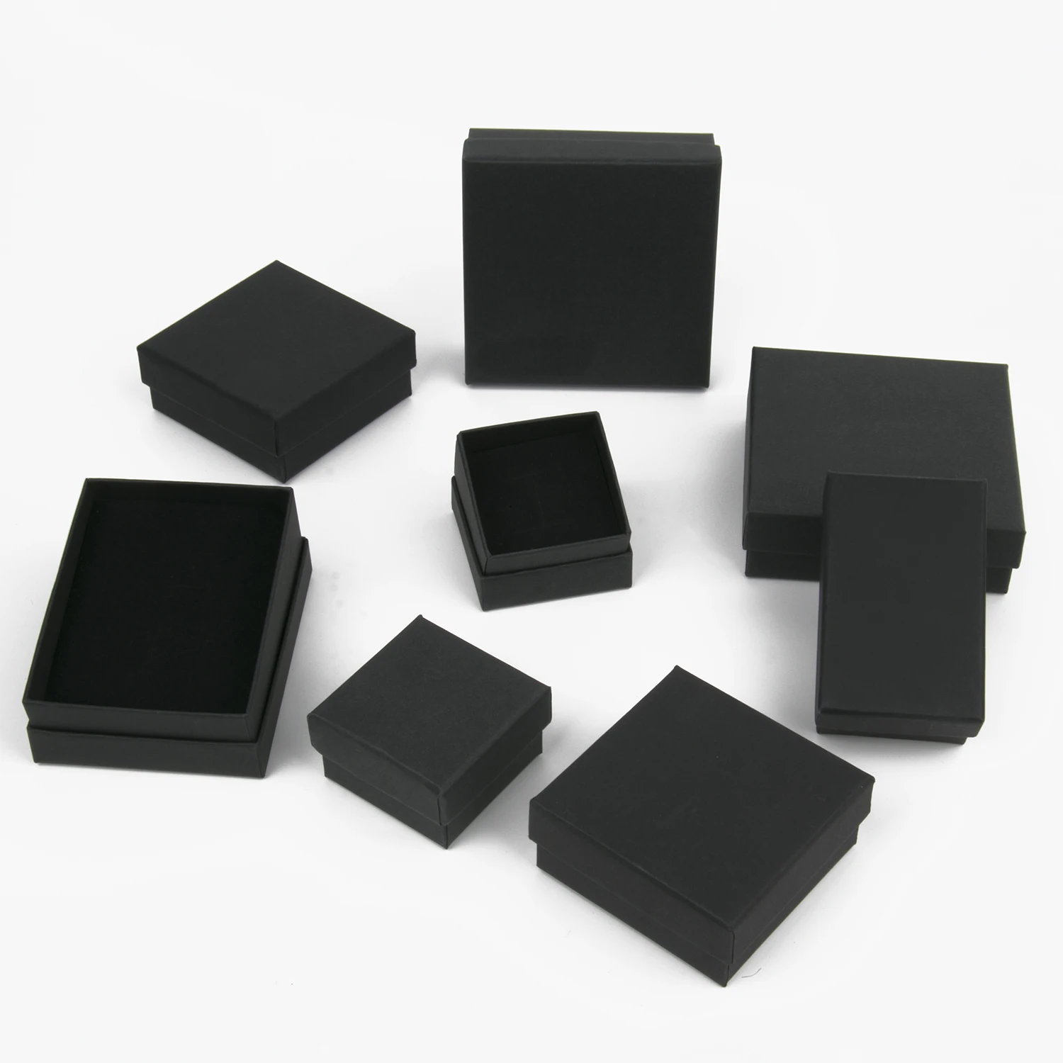 Top Trends: Black Paper Material Jewelry Boxes Cardboard Pendant Gift Box Bags Rectangle Necklace Bracelets Earrings Packaging Storag Boxes Shoppable Styles - Image 3