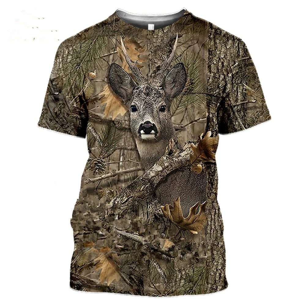 Top Trends: Camouflage Hunting Animal Rabbit Men's Summer Casual Oversized 3D T-Shirt Street Fashion Short Sleeve Pullover Shoppable Styles