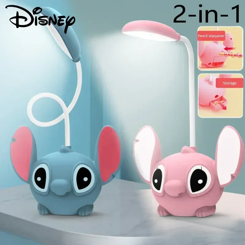 Top Trends: Stitch Disney Lamp Children Toy Anime Lilo & Stitch Small Led Nightlights Glow With A Pencil Sharpener For Kids Christmas Gifts Shoppable Styles