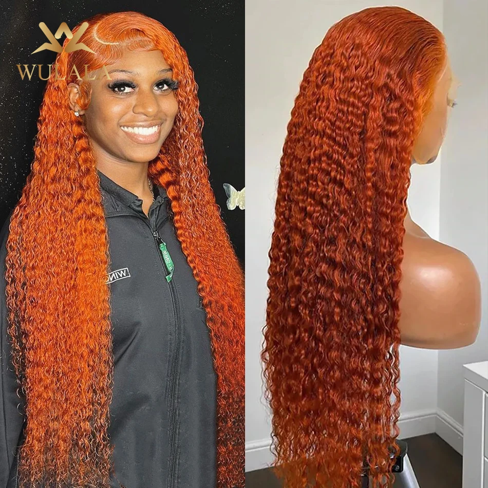 Top Trends: 13x6 Ginger Orange Lace Frontal Wig 13x4 Water Wave Lace Front Human Hair Wigs 30 40 Inch Brazilian Preplucked Curly Hd Lace Wig Shoppable Styles