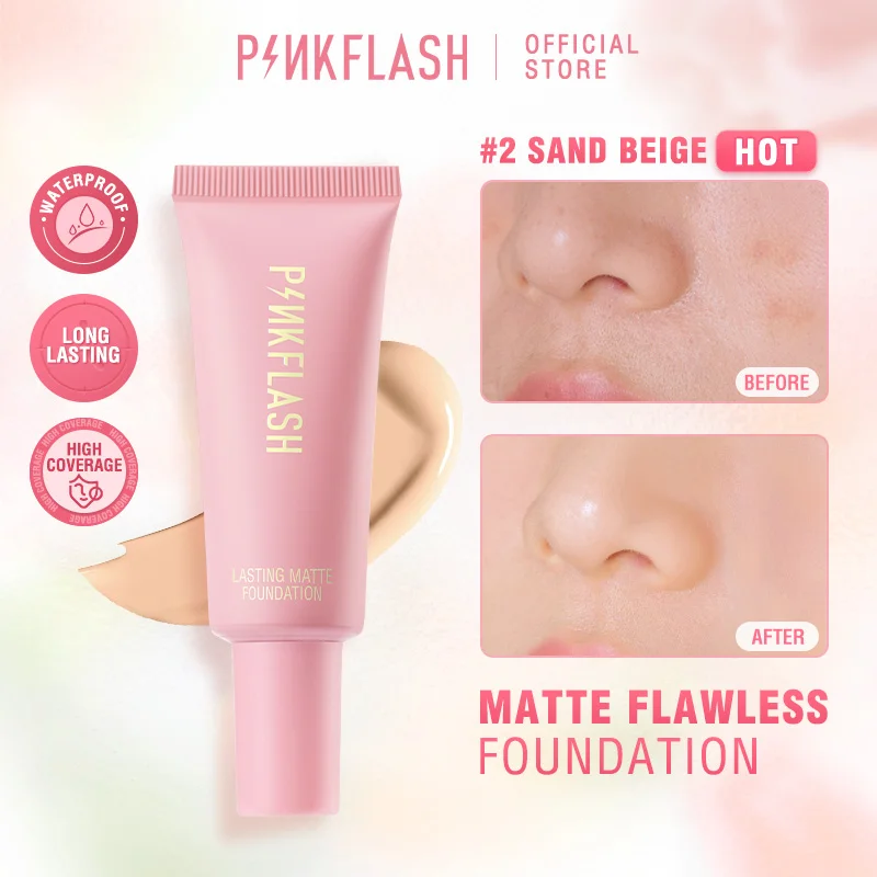 Top Trends: PINKFLASH Flawless BB Cream Waterproof Lasting Full Coverage Face Base Liquid Foundation Whitening Concealer Makeup Cosmetics Shoppable Styles