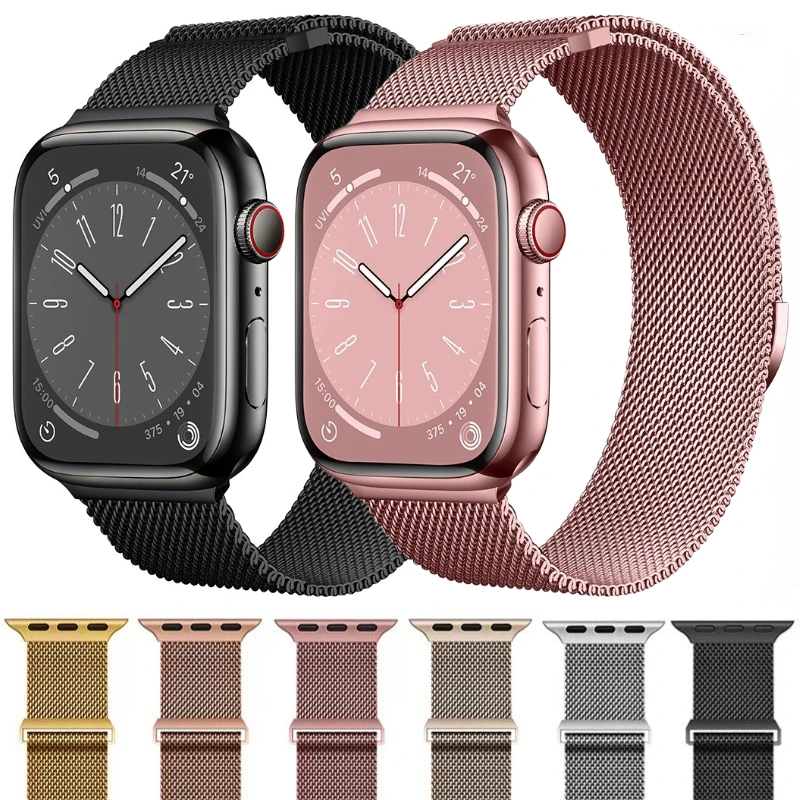 Top Trends: Milanese Strap For Apple Watch Band Ultra2 49mm 9 8 7 45mm 41mm Metal Magnetic Bracelet For 6 5 4 SE 44mm 40mm 3 42mm 38mm Belt Shoppable Styles