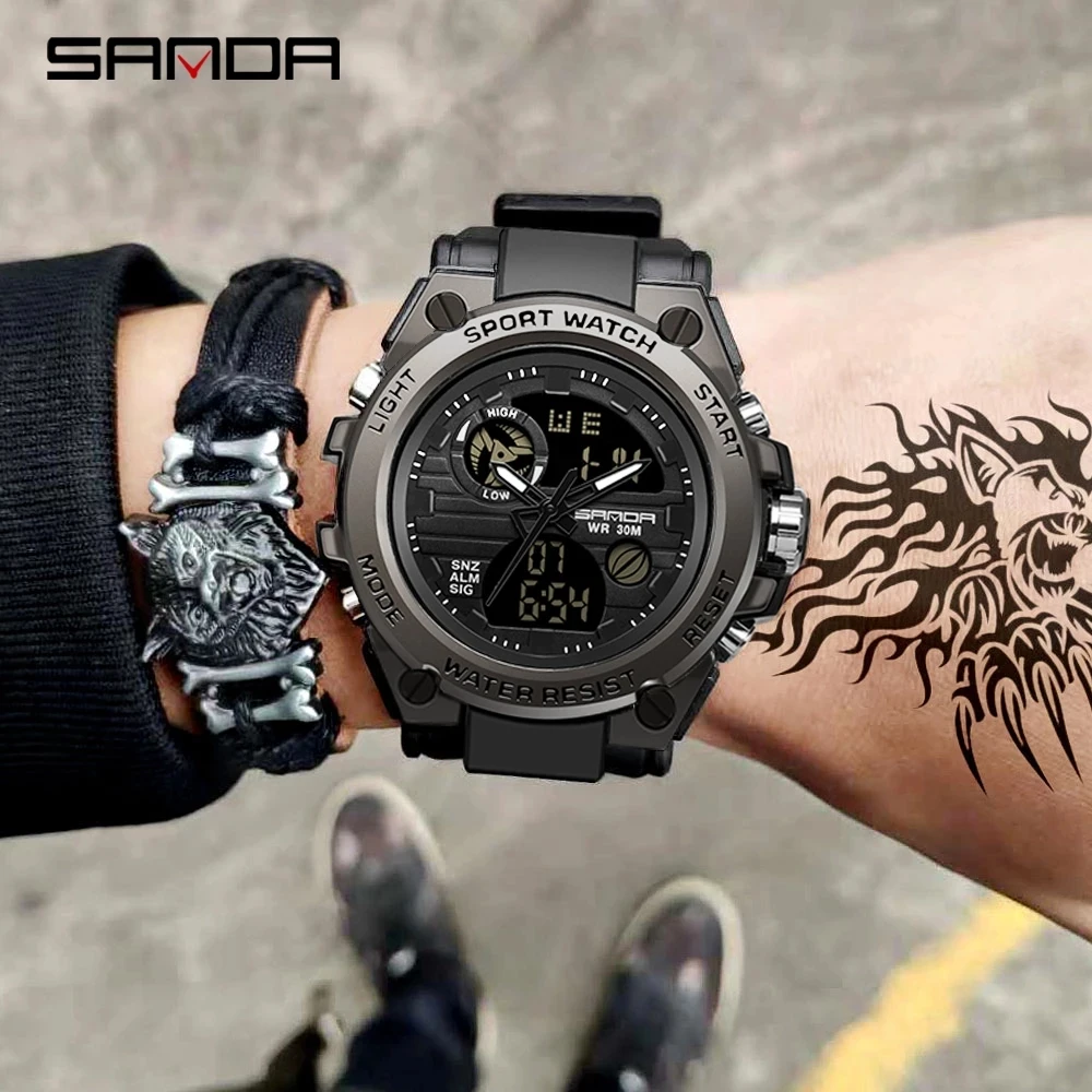 Top Trends: SANDA 739 Sports Men&#039;s Watches Top Brand Luxury Military Quartz Watch Men Waterproof S Shock Male Clock Relogio Masculino 2023 Shoppable Styles