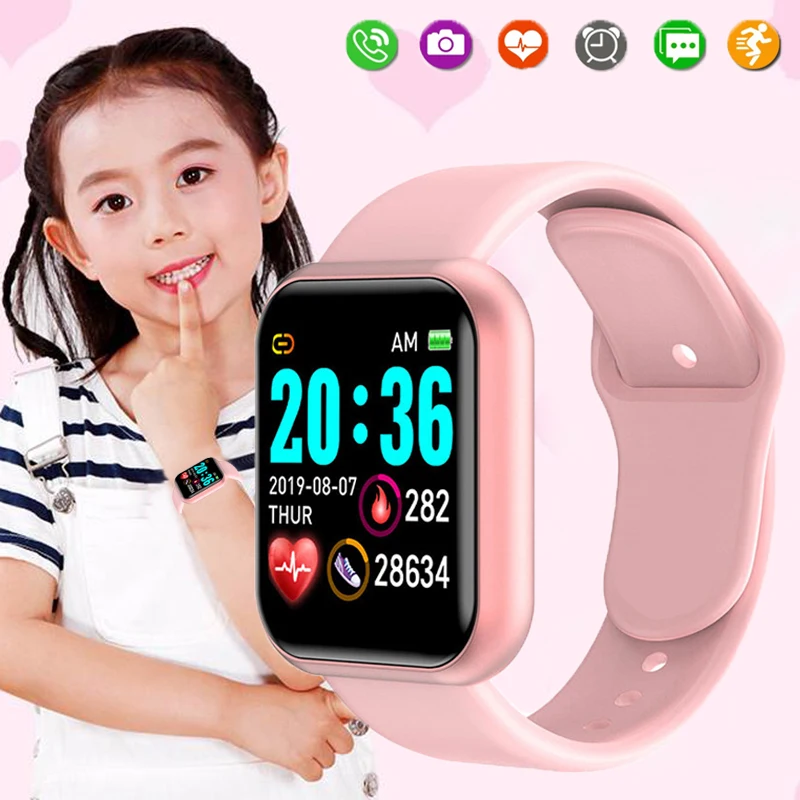 Top Trends: Silicone Children Kids Smartwatch Fitness Tracker Heart Rate Monitor For Boys Girls Waterproof Smart Bracelet Child Smart Watch Shoppable Styles