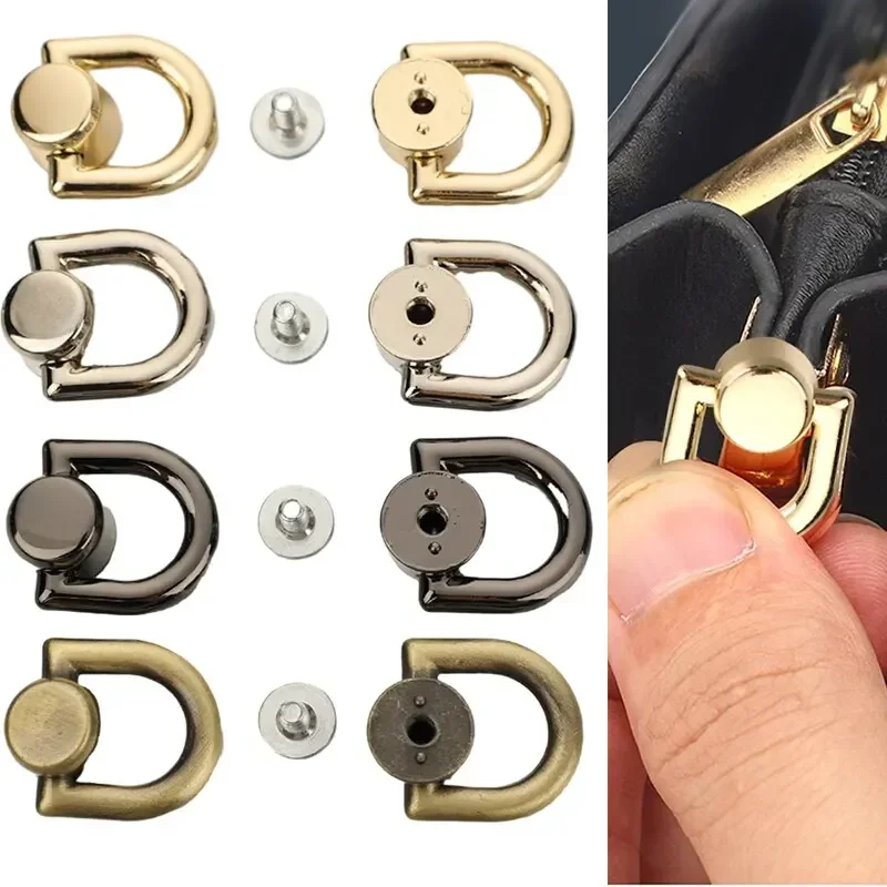 Top Trends: 5Pcs 10mm D Ring Bag Handles Chain Hook Bag Side Clip Screw Nail Rivet Handbag Strap Connector Clasp Buckle DIY Craft Shoppable Styles