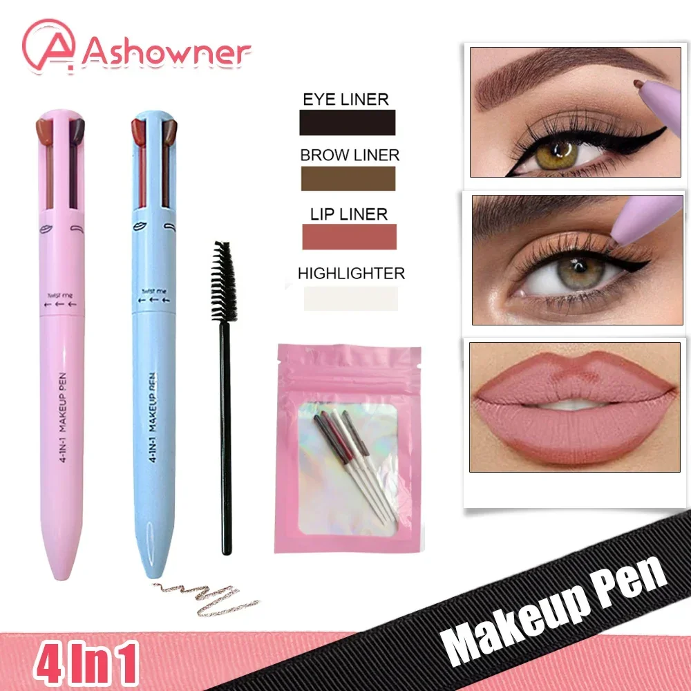 Top Trends: 4 In 1 Eyebrow Pencil Waterproof Drawing Eye Brow Long Lasting Easy Color Eyebrow Pen Sweatproof Makeup Pen Cosmetic Tool Shoppable Styles