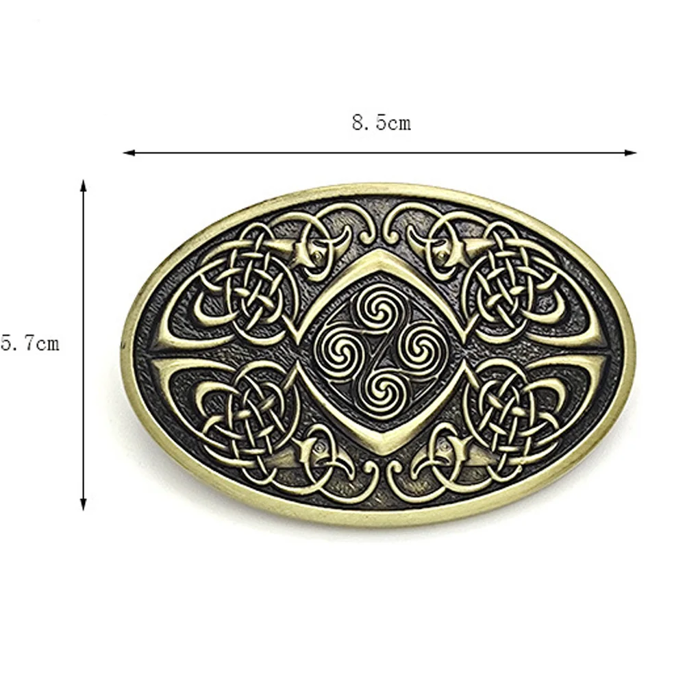 Top Trends: Cheapify Dropshipping Oval Celtic Knot Men Belt Buckle 40mm Western Cowboys Metal Hebillas Para Cinturon Mujer Shoppable Styles - Image 6