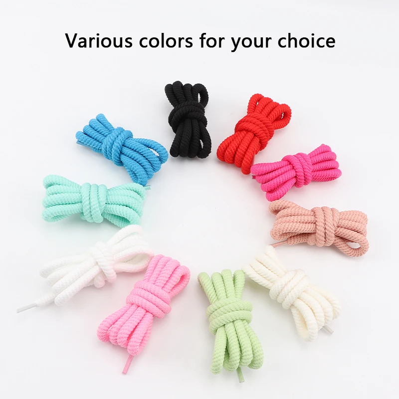 Top Trends: Round Linen Cotton Shoelaces For Sneakers Sport Boot Shoe Laces Suitable Board Shoes Canvas AF1 / AJ Shoe Rope 100 / 120 / 140 / 160CM Shoppable Styles - Image 3