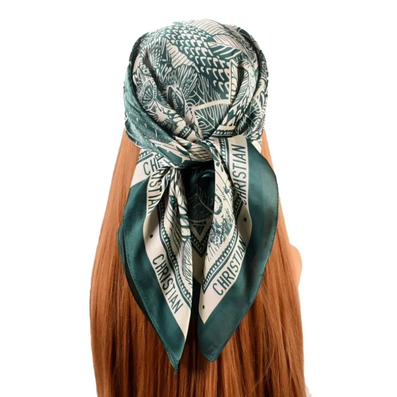 Top Trends: 2023 Fashion Imitated Silk Scarf Ladies Outdoor Print Luxury Neck Hair Decorate Headband Scarf Outdoor Small Kerchief Soft Wrap Shoppable Styles