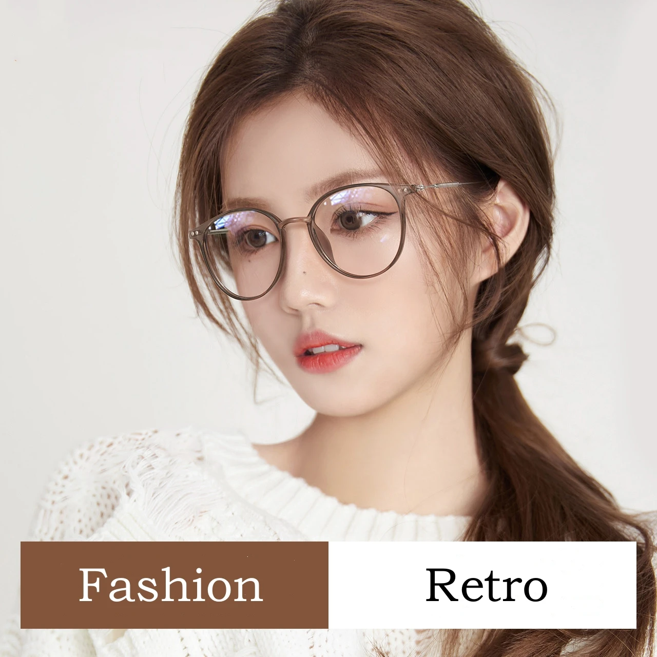 Top Trends: YIMARUILI New Ultra-light Fashion Flexible TR90 Decorative Retro Round Optical Prescription Eyeglasses Frame Men And Women 90045 Shoppable Styles - Image 2