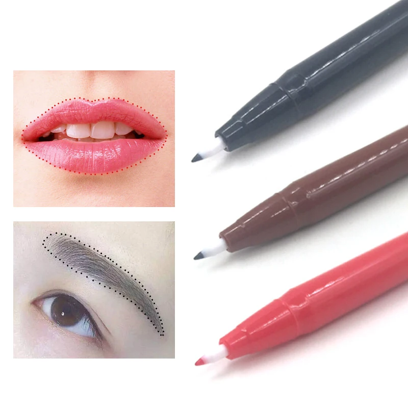 Top Trends: 2 / 3pcs Waterproof Tattoo Pencil Microblading Surgical Skin Marker Pen Eyebrow Lip Liner Permanent Makeup Tattoo Positioning Pen Shoppable Styles