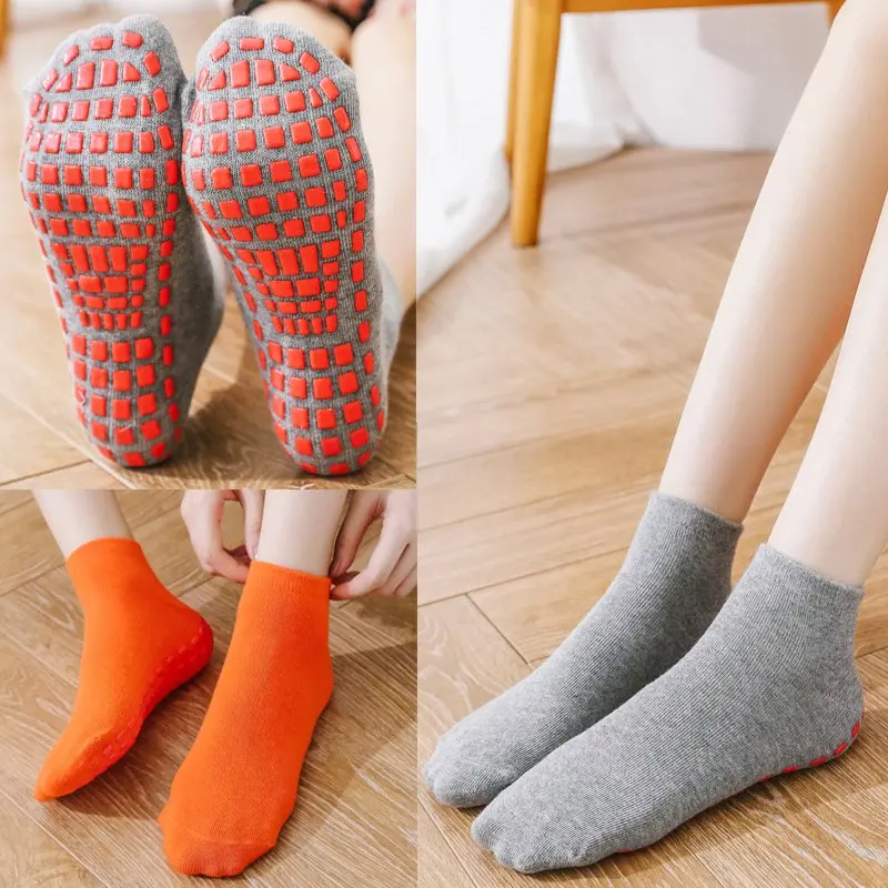 Top Trends: 1Pair Women Yoga Cute Elasticity Socks Silicone Non-Slip Floor Socks Cotton Breathable Sport Boy Girl Trampoline Toddler Socks Shoppable Styles - Image 4