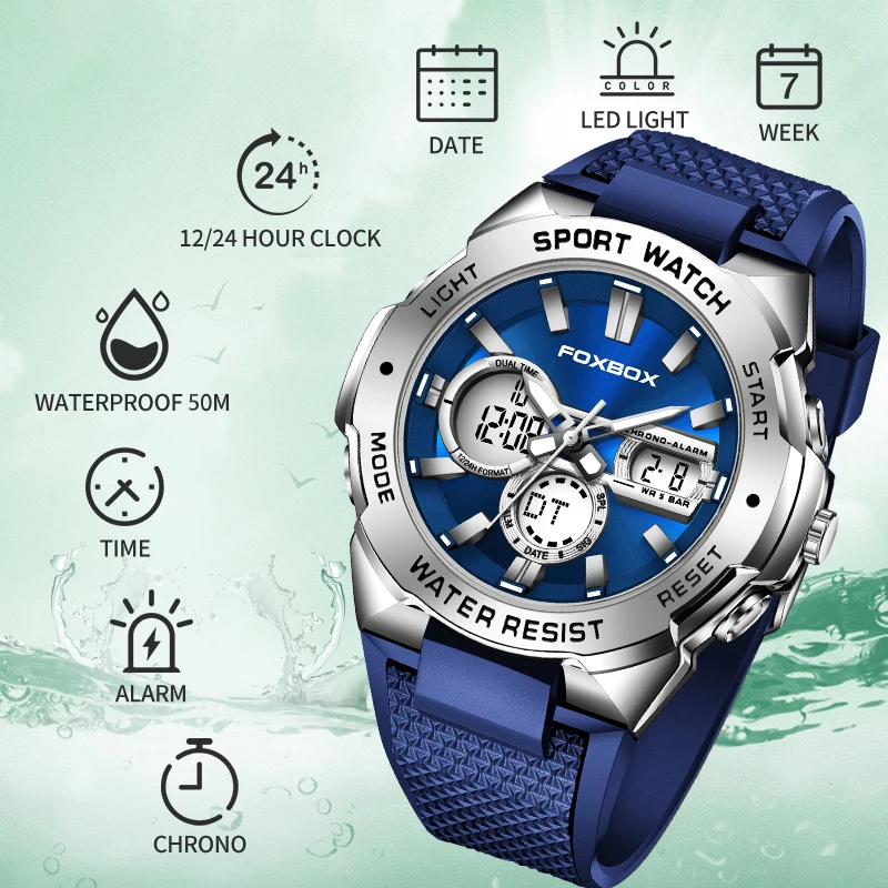 Top Trends: 2023 LIGE Luxury Mens Sport Watch Military Waterproof Digital Alarm Chronograph Quartz Wristwatches Male Clock Relogio Masculino Shoppable Styles - Image 3