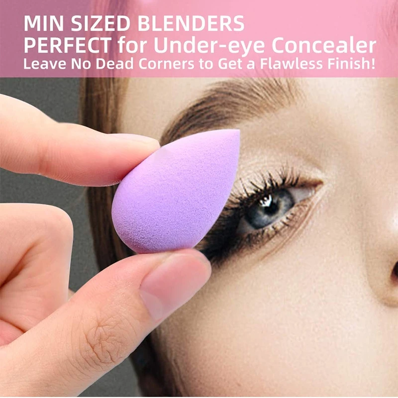 Top Trends: 6Pcs Mini Makeup Sponge Powder Puff Beauty Sponge For Makeup Concealer Liquid Foundation Face Cosmetic Puff Make Up Sponge Shoppable Styles - Image 2