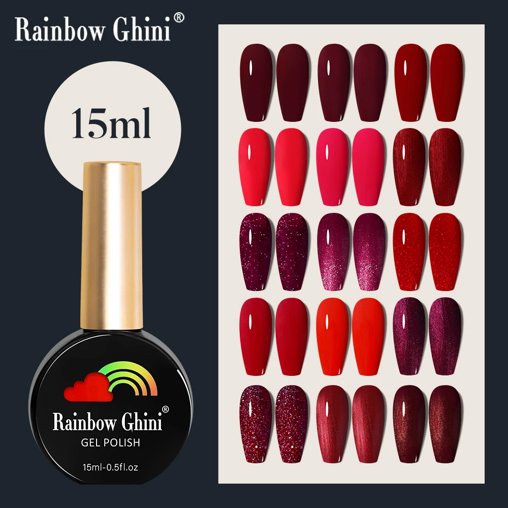 Top Trends: RG 15ML Red Hybrid Nail Gel Polish Nail Supplies Vernis Semi Permanent Nail Art Manicure LED UV Glitter Gel Nail Varnishes 2023 Shoppable Styles