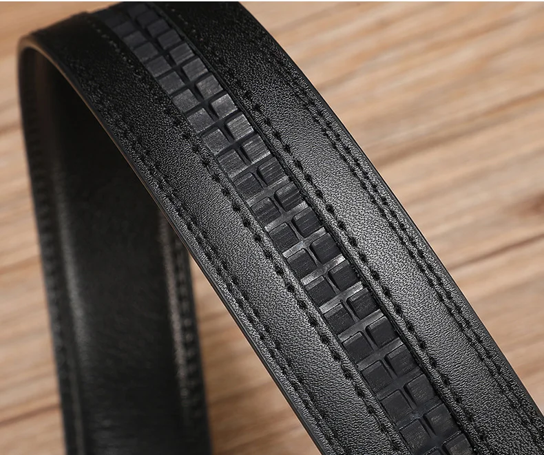 Top Trends: Ratchet Men Belt Replacement Strap 1 3/8", Large Size 150cm 170cm Leather Belt Strap For 40MM Slide Click Automatic Buckle Shoppable Styles - Image 5