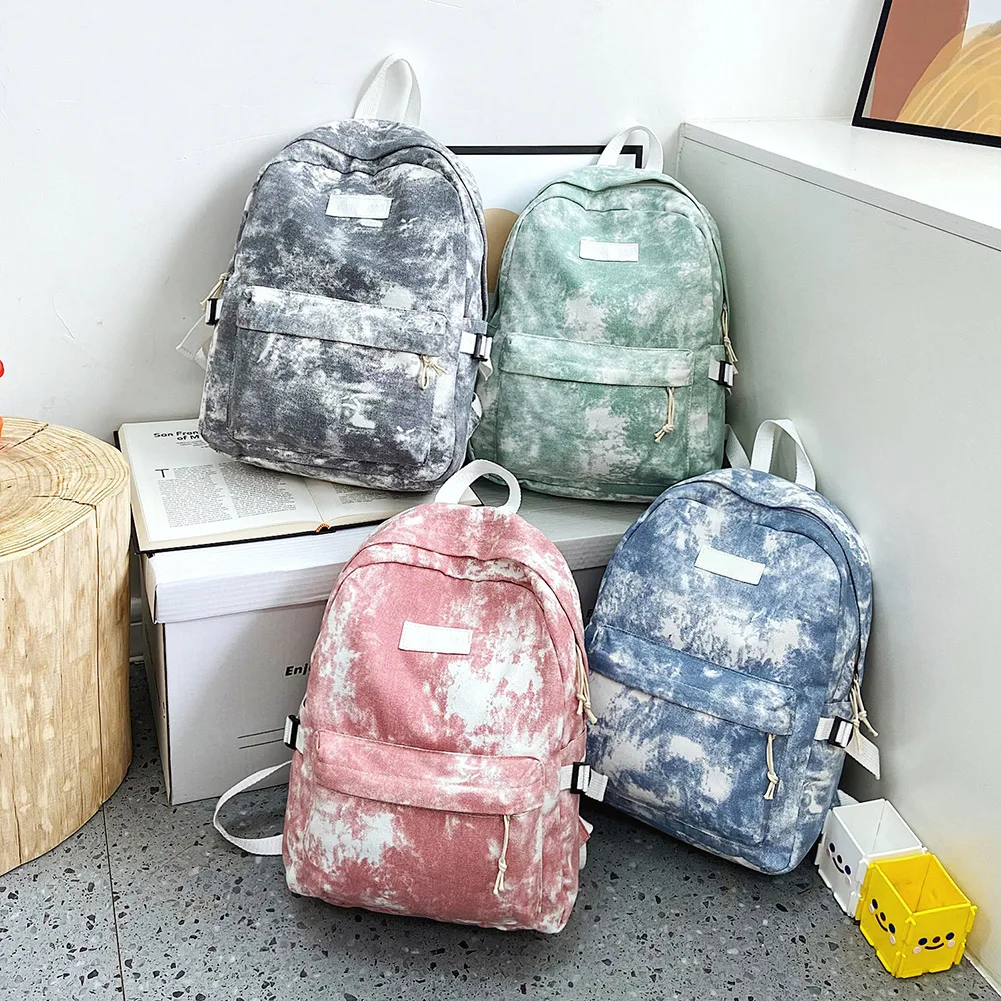 Top Trends: Fashion Tie Dye Printing Women Backpack Casual Canvas Students School Bags Female Daily Large Capacity Travel Rucksack Handbags Shoppable Styles - Image 3