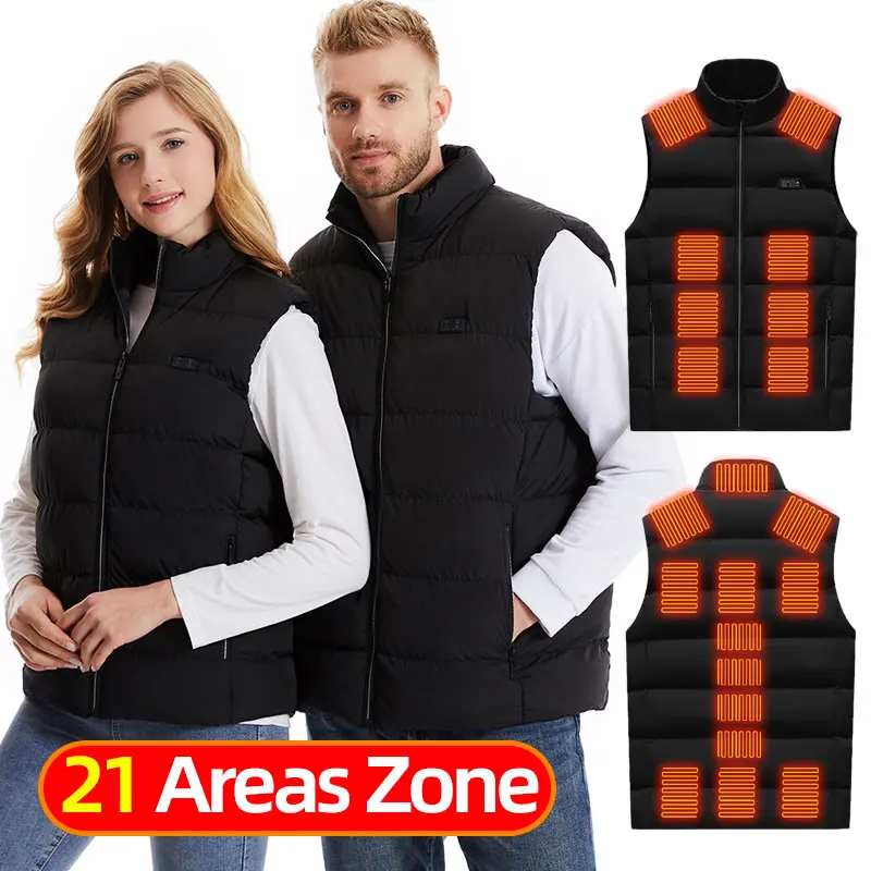 Top Trends: Winter Heated Vest Men USB Electric Self Heating Vest Women Heated Jacket Rechargeable Warming Heated Clothing Hunting Ski Shoppable Styles