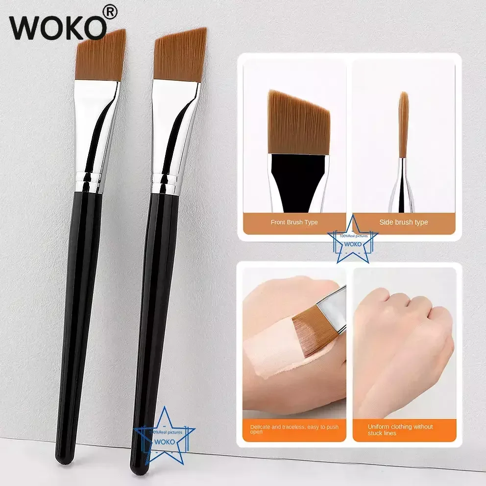 Top Trends: 191 Foundation Brush Face No Mark Liquid Foundation Makeup Brush Blade Angle Flat Head Facial Mask Cream Foundation Makeup Tool Shoppable Styles - Image 2