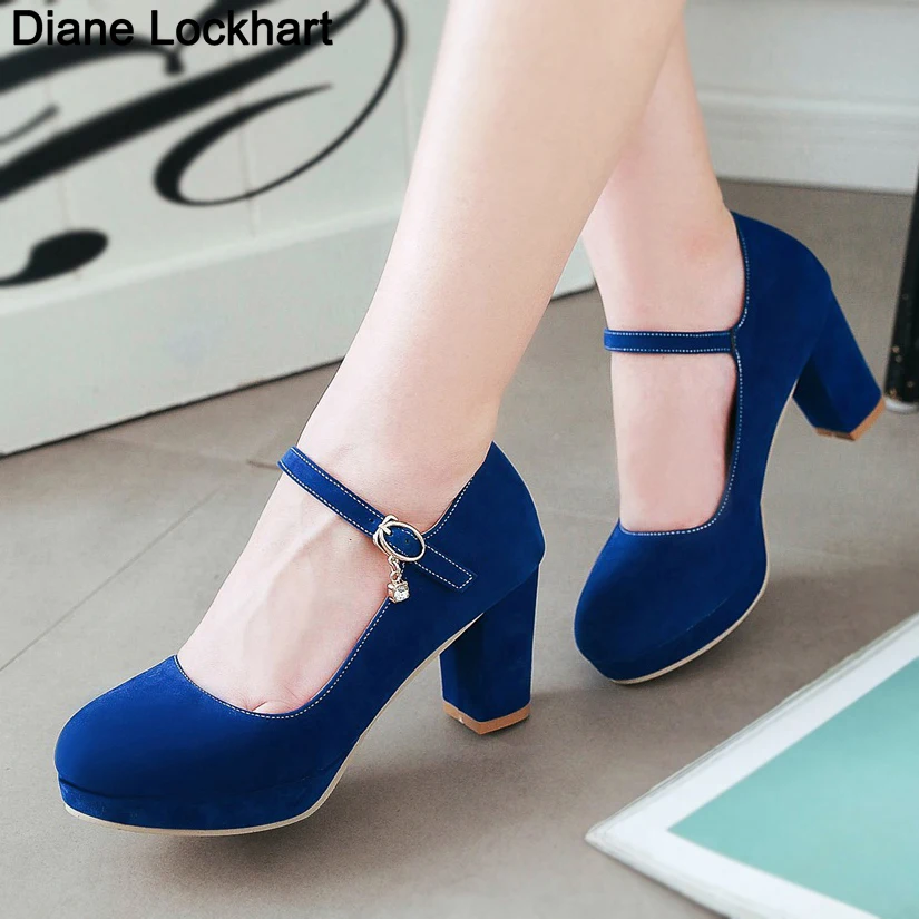 Top Trends: Classic Velvet High Heels Shoes Female Sexy Straps Black Blue Womens Heeled Platform Everyday Casual Shoes Dress Pumps Ladies Shoppable Styles