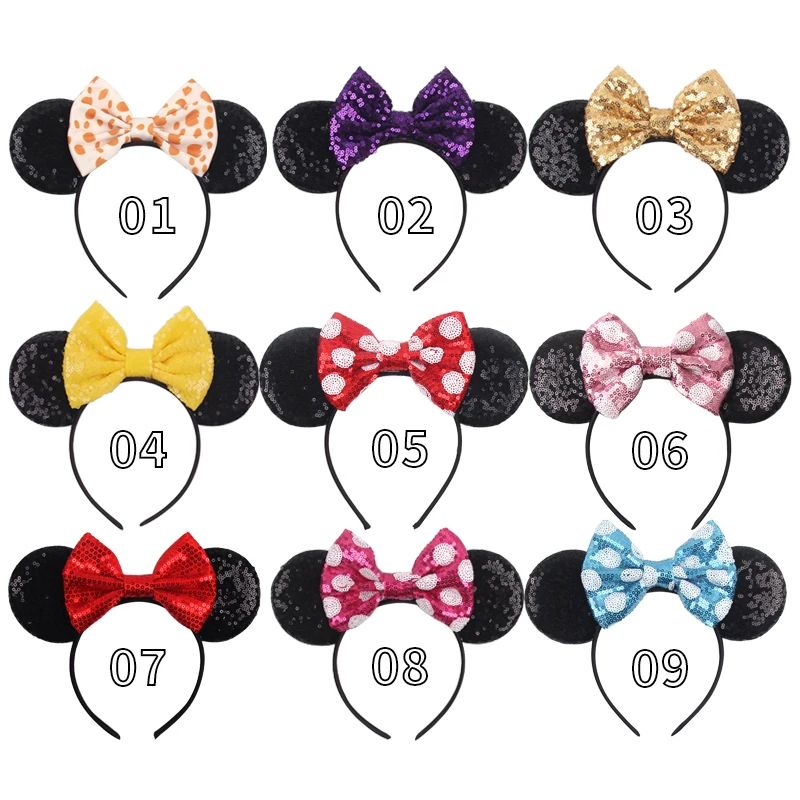 Top Trends: Trendy Dot Sequins Bow Mouse Ears Headband Spring Summer Hairband For Girl Children Festival Hair Accessories Shoppable Styles - Image 6