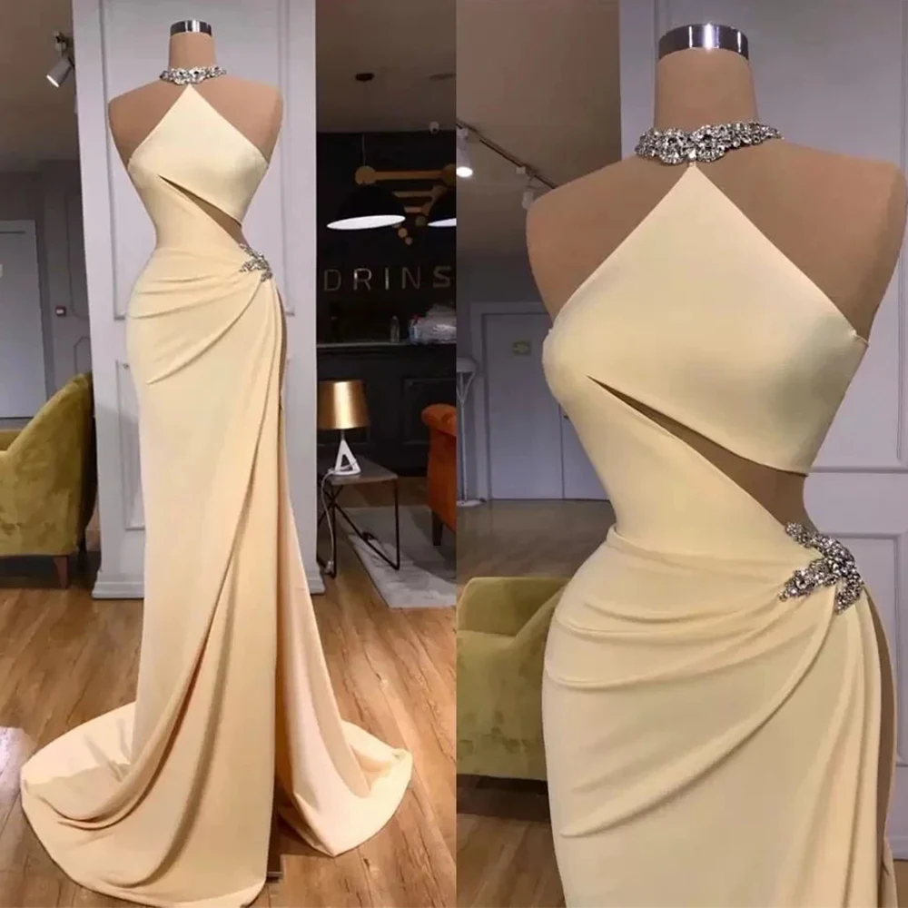 Top Trends: Luxury Evening Dresses For Women Beautiful Sexy Mermaid Elegant Off Shoulder Sleeveless High Split Mopping New Party Prom Gowns Shoppable Styles