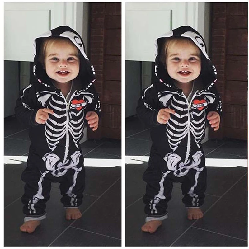 Top Trends: Umorden Baby Skeleton Costume Romper Outfit Hoodie Jumpsuit Infant Toddler Purim Halloween Fancy Dress Shoppable Styles